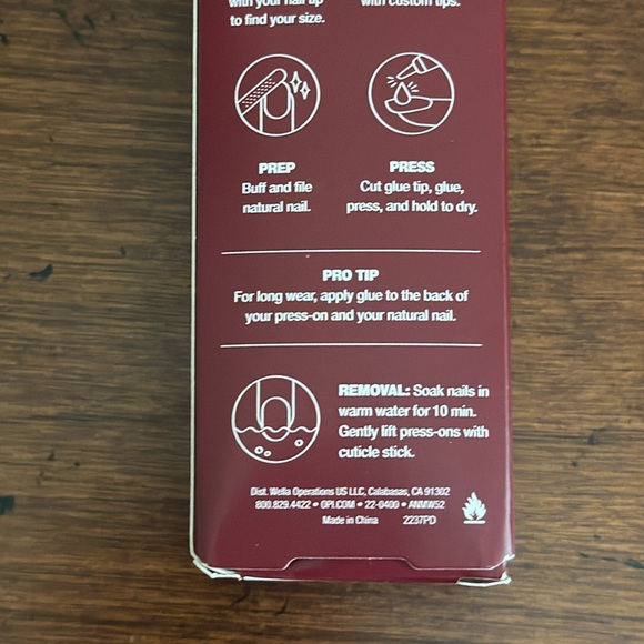 NWT OPI Got The Blues For Red Press-On Nails! - Picture 13 of 16